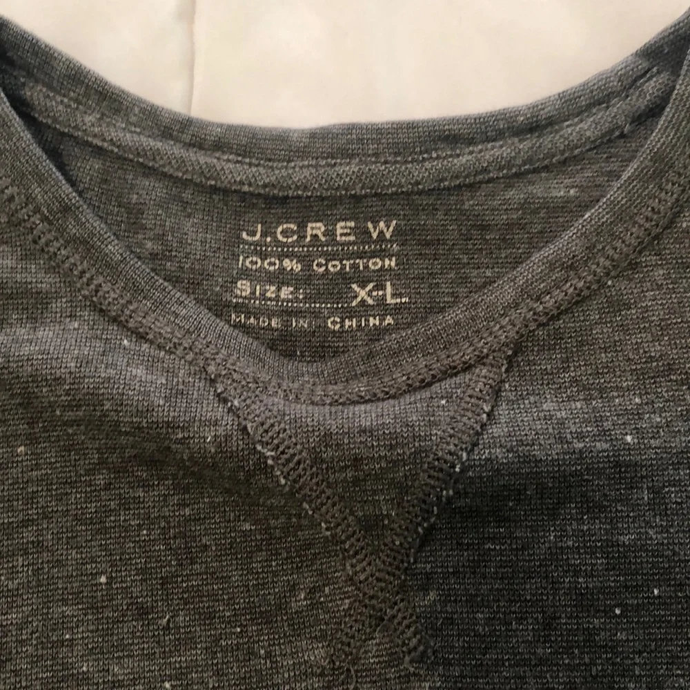 J Crew heathered grey long sleeve shirt